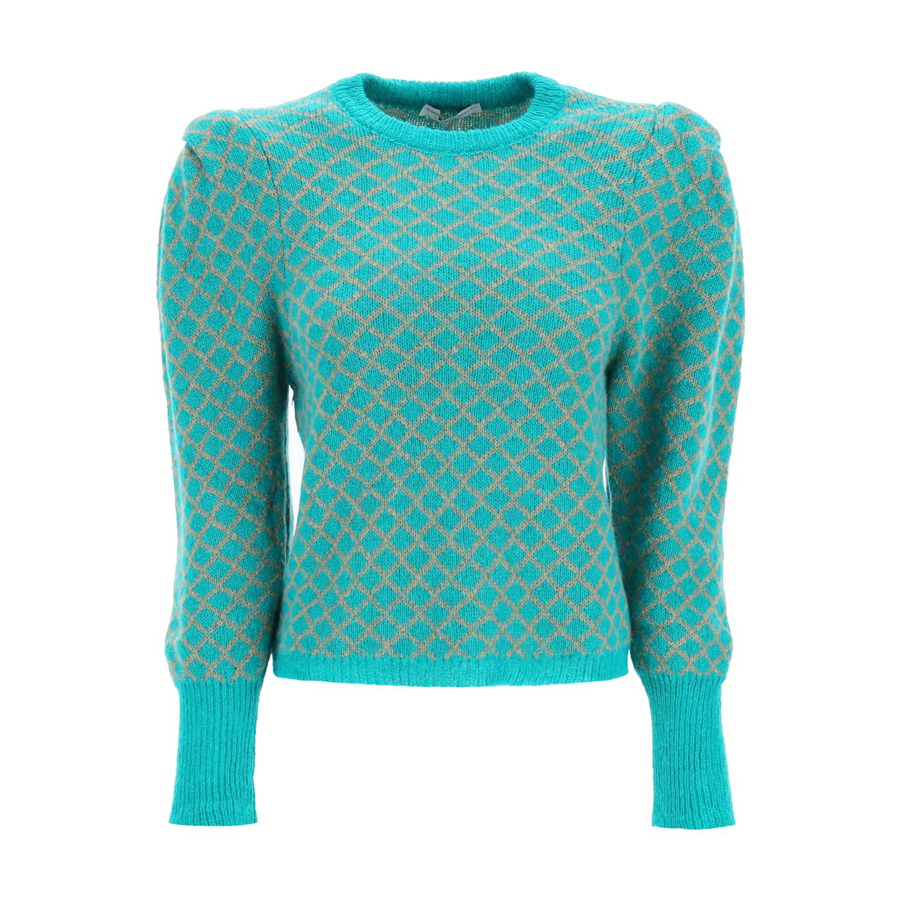 Mvp Wardrobe Union Square Jacquard Sweater With Padded Shoulders